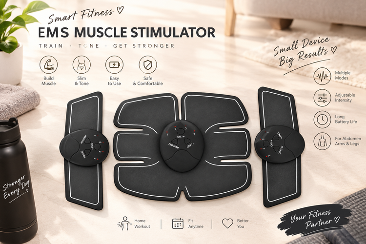 دستگاه عضله ساز بازو و سیکس پک EMS اورجینال Mobile-Gym (مجموعه ۳ عددی)