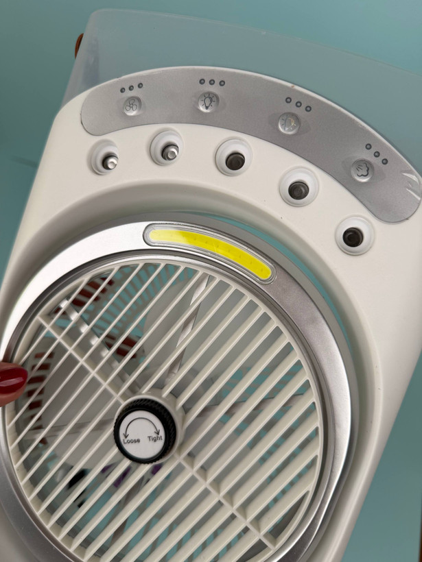 پنکه شارژی مه پاش LED دار رومیزی | 3600 میلی آمپر ساعت