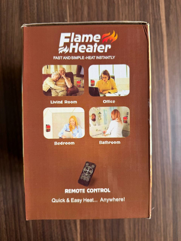 هیتر برقی پریزی Flame Heater 1000 وات طرح شومینه با ریموت کنترل